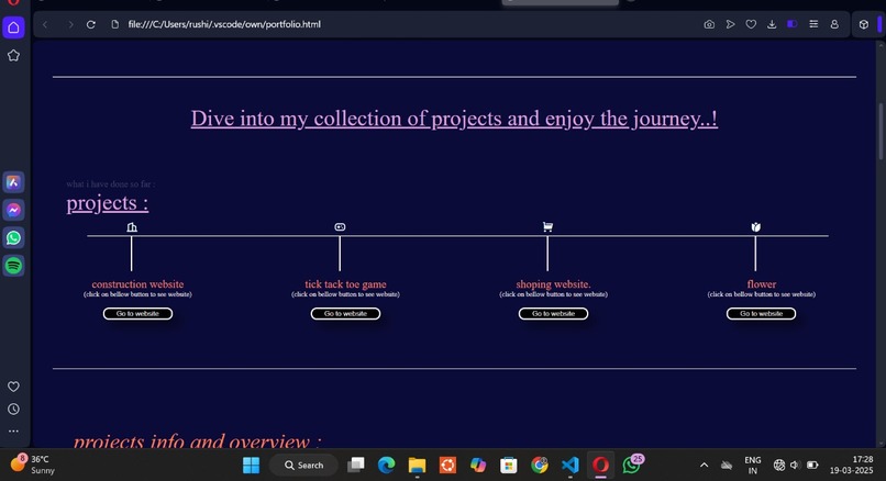 rushi's portfolio – screenshot 2