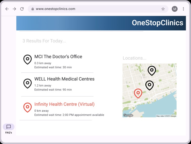 OneStopClinics – screenshot 2