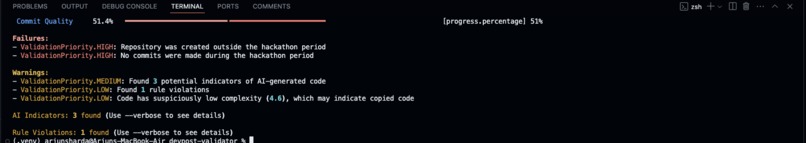 devpost-validator – screenshot 3