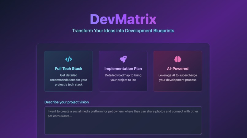 DevMatrix – screenshot 1