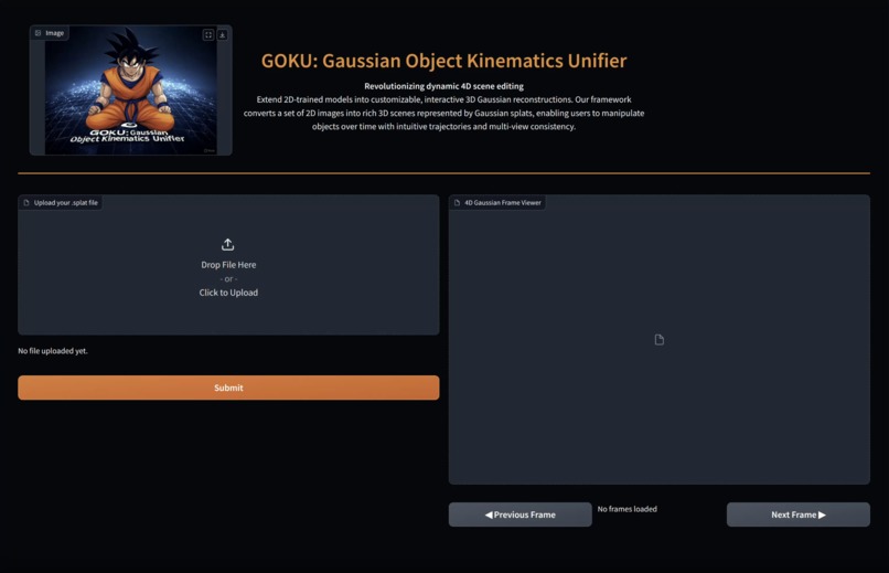 GOKU: Gaussian Object Kinematics Unifier – screenshot 1