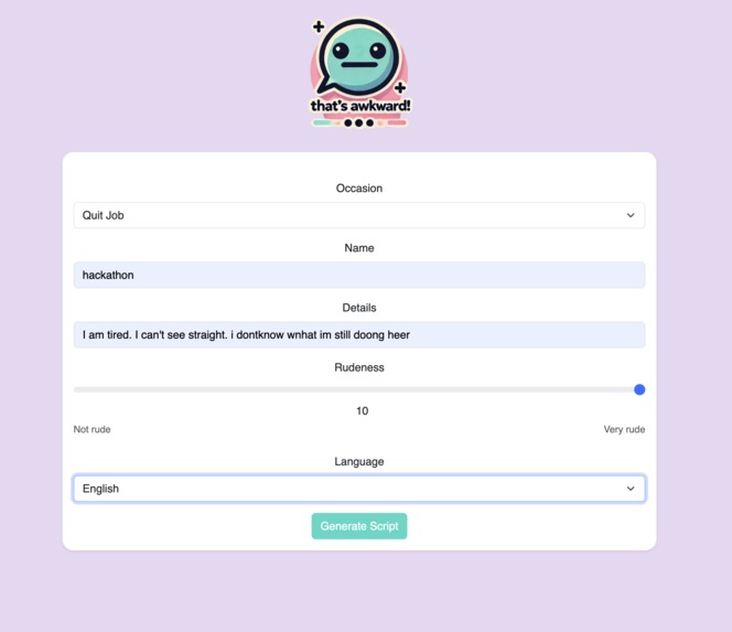 ThatsAwkward – screenshot 1