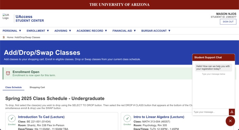 Uaccess Chat Bot (Improve Arizona Challenge) – screenshot 2