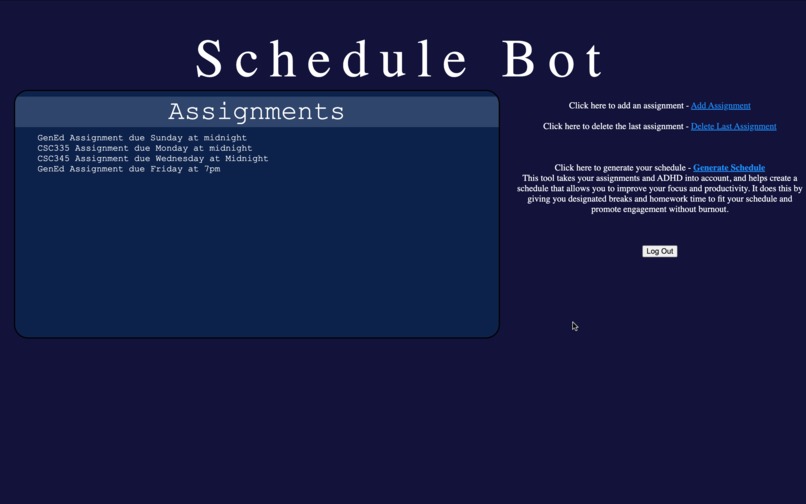 Schedule Bot – screenshot 1