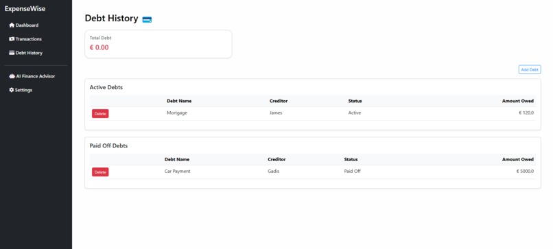 ExpenseWise – screenshot 4