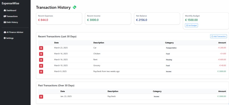 ExpenseWise – screenshot 3