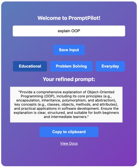 PromptPilot – screenshot 2