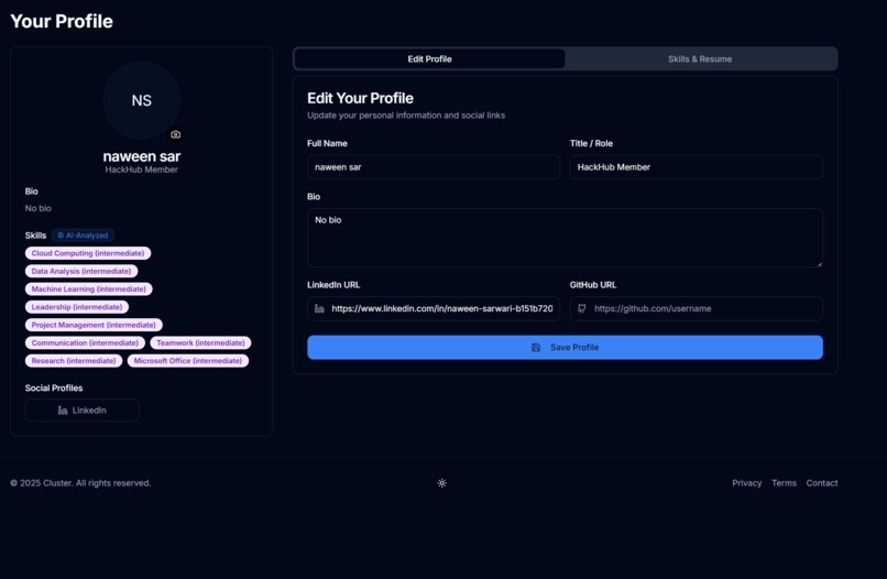 Cluster – screenshot 3