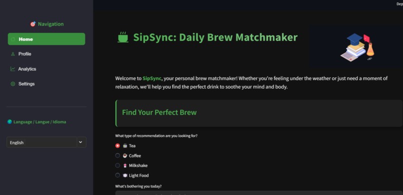 SIPSYnC – screenshot 3