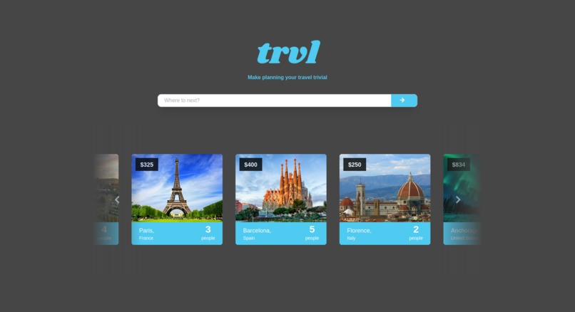 TRVL – screenshot 1