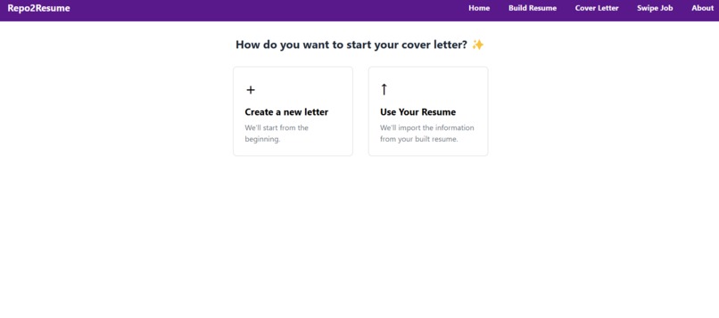 Repo2Resume – screenshot 2