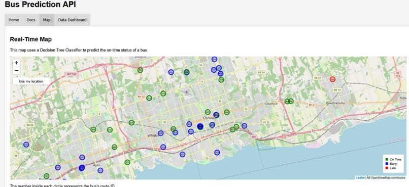 Live Bus Arrival Time Prediction with Decision Tree ML Model – screenshot 1
