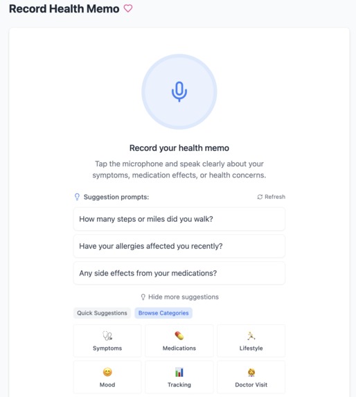 HealthVoice – screenshot 2