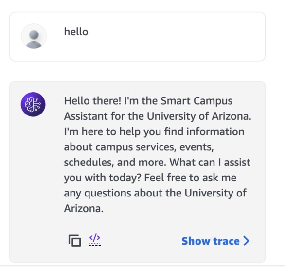 UA chatbot – screenshot 1
