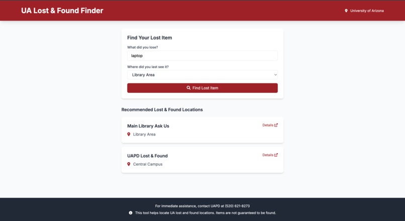 wildcatLostnFound – screenshot 1