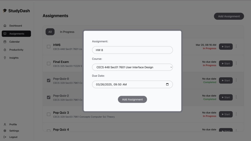 StudyDash – screenshot 3