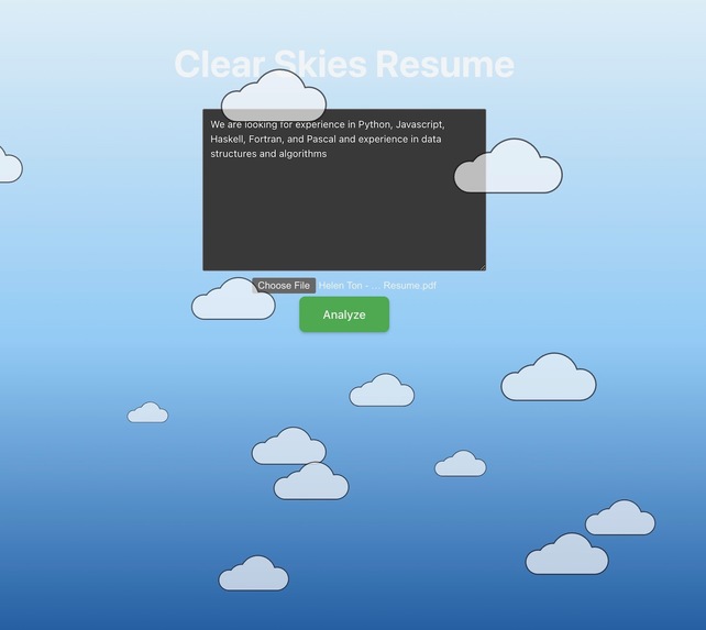 Clear Skies Resume – screenshot 1