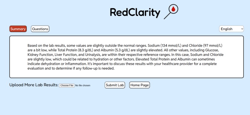 RedClarity – screenshot 2