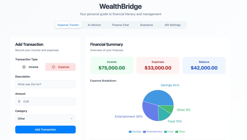 WealthBridge – screenshot 1