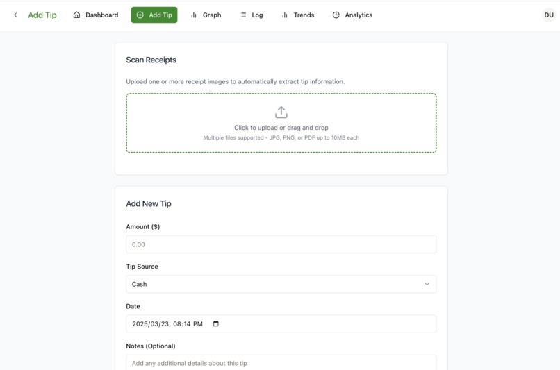 TipTracker – screenshot 2