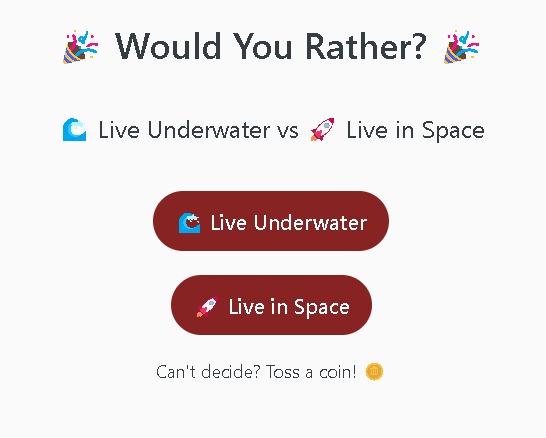RedBeret: Would you Rather? – screenshot 2