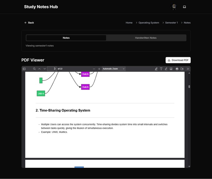 study-notes-hub – screenshot 2