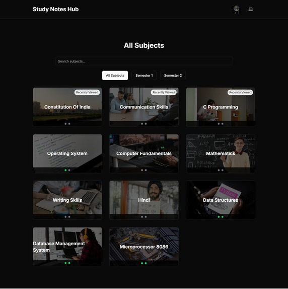 study-notes-hub – screenshot 1