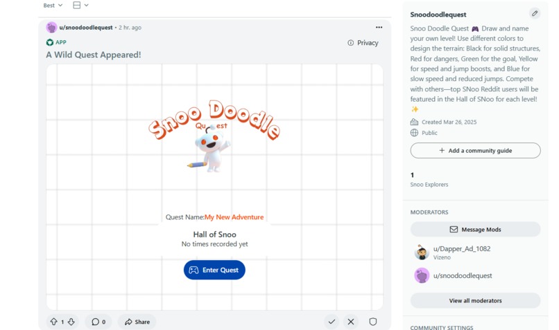 Snoo Doodle Quest – screenshot 1