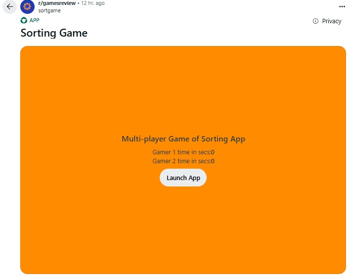 Multi-player Game of Sorting App Development – screenshot 1