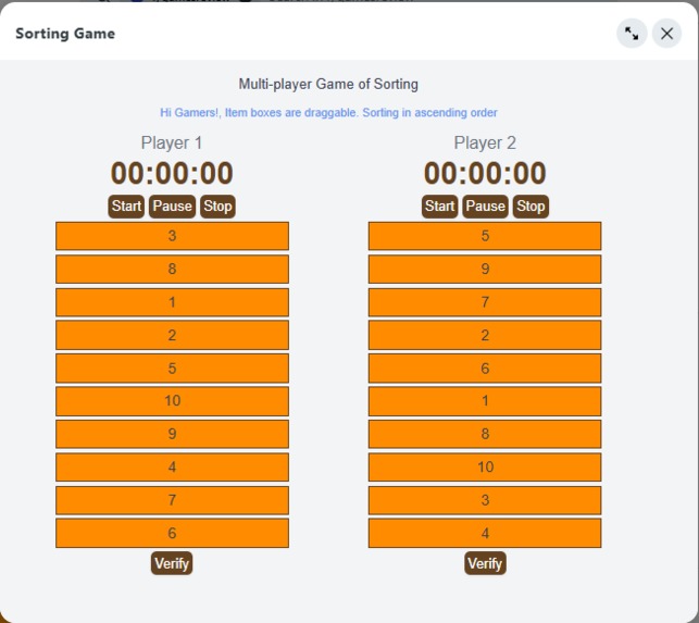 Multi-player Game of Sorting App Development – screenshot 2