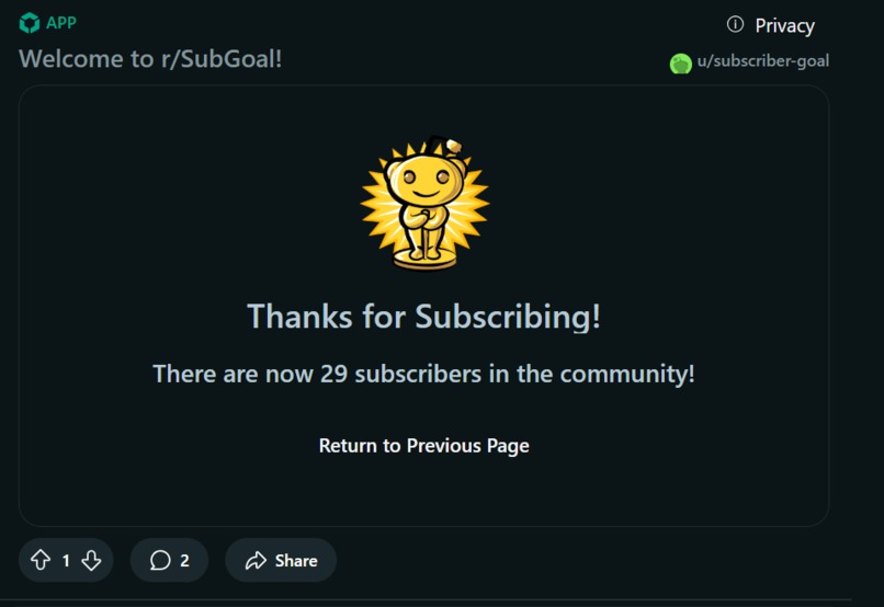 Subscriber Goal – screenshot 3