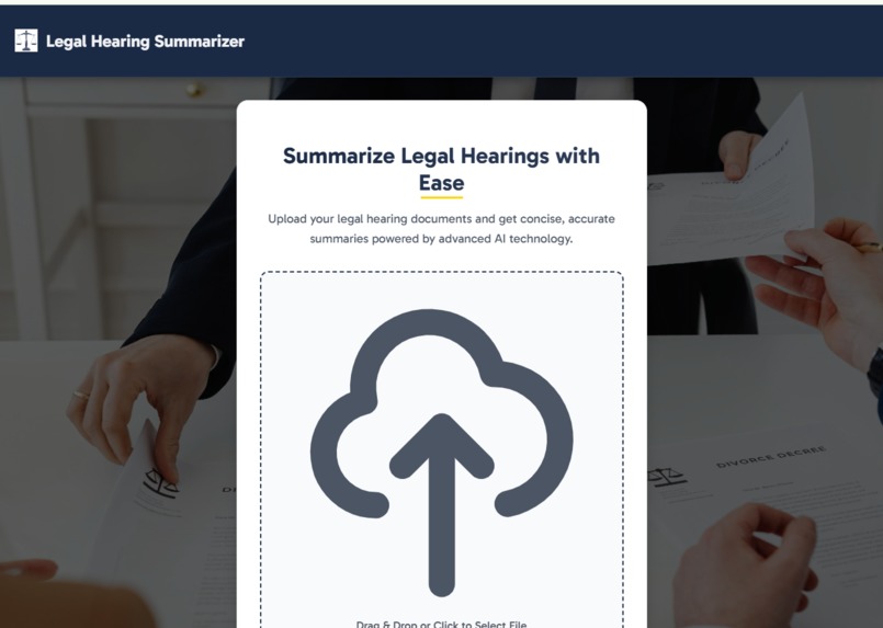 Legal Hearing Summarizer – screenshot 1