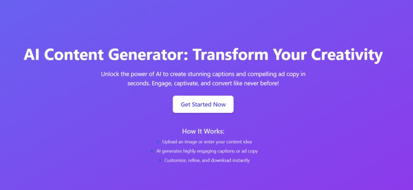 DigiCraft: AI-Powered Image Caption Generator – screenshot 1