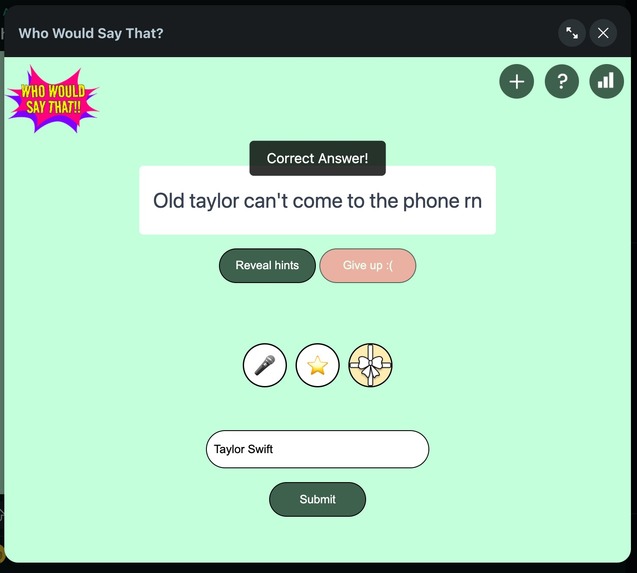 WhoWouldSayThat – screenshot 3