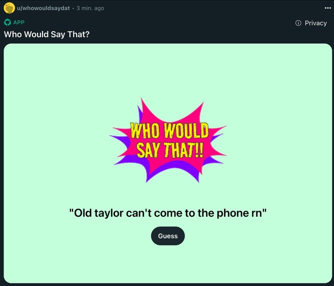 WhoWouldSayThat – screenshot 1