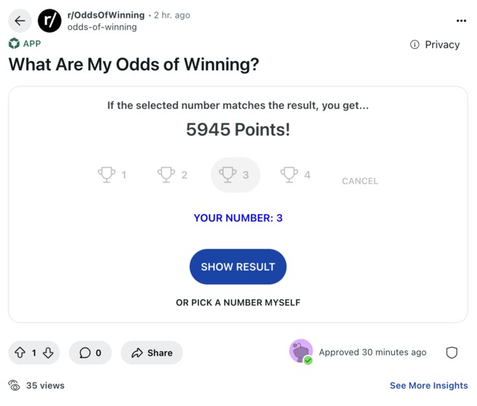 Odds of Winning – screenshot 2