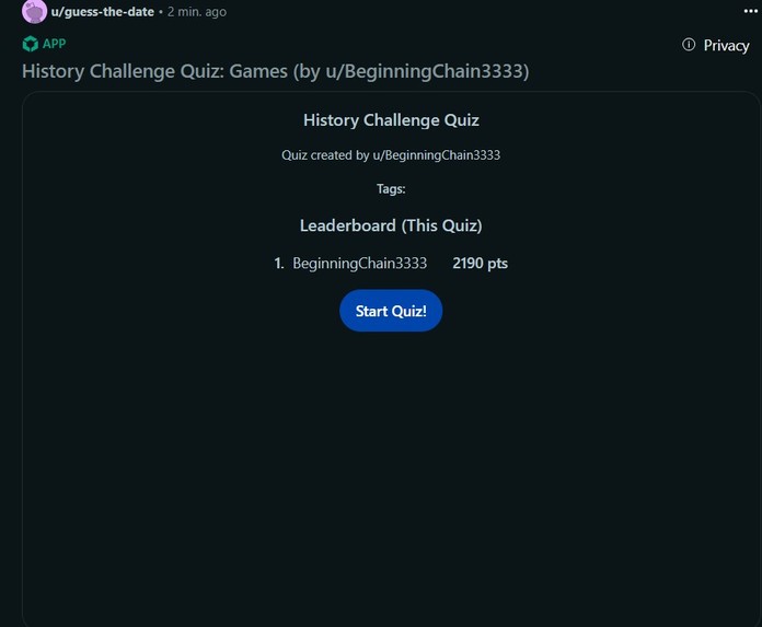 YearGuesser – screenshot 2