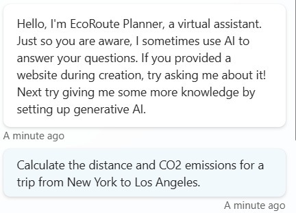 EcoRoute Planner – AI-Powered Sustainable Travel Assistant – screenshot 1