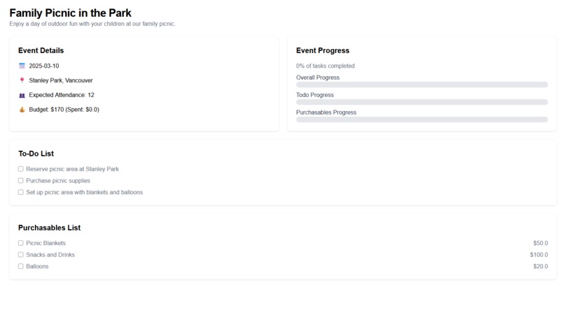 PlanIT – screenshot 2