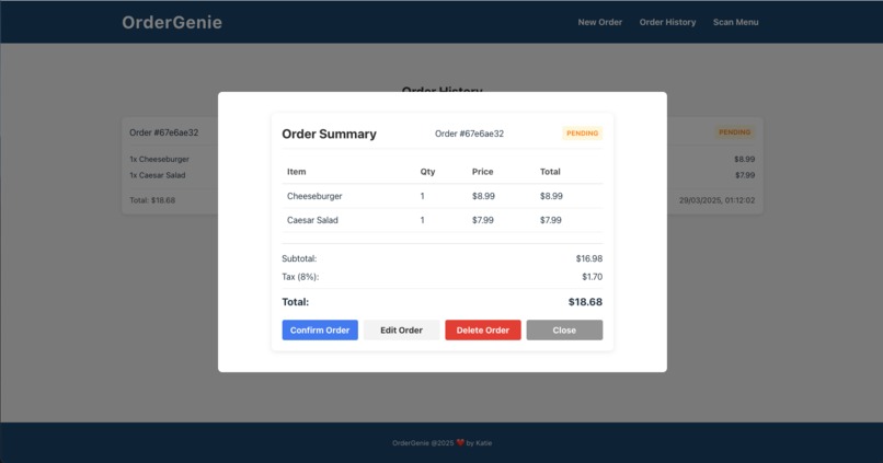 OrderGenie - Voice-Powered Restaurant Ordering – screenshot 3