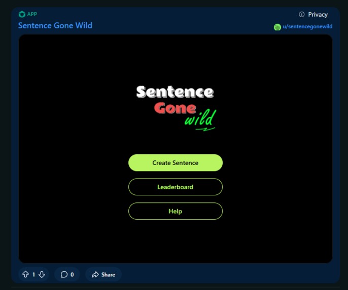 Sentence Gone Wild – screenshot 1