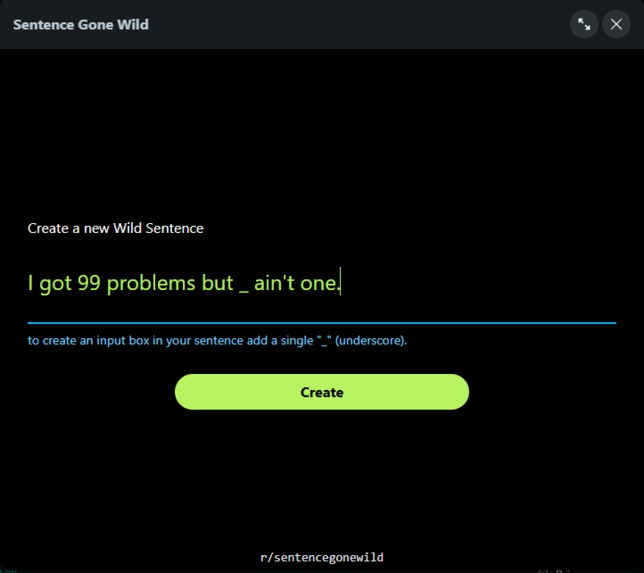 Sentence Gone Wild – screenshot 2