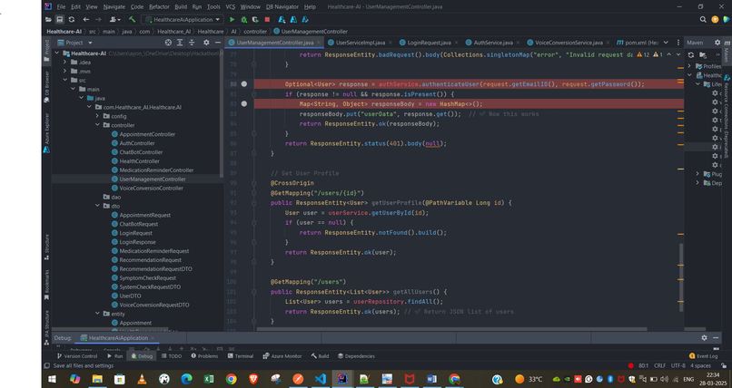 AI-Powered Personal Health Assistant – screenshot 1