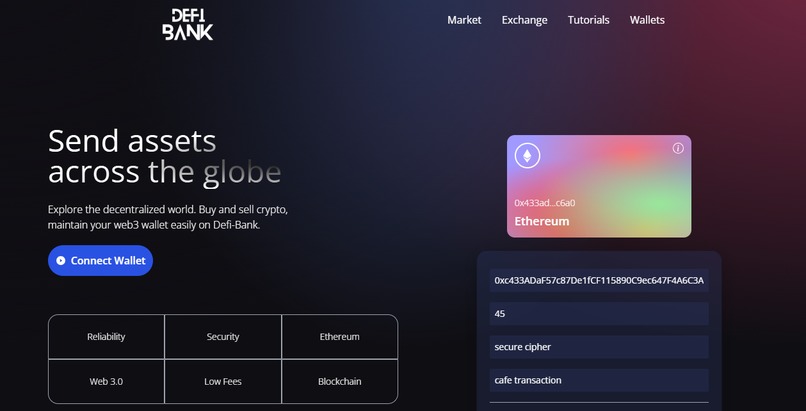 DEFI-BANK – screenshot 1