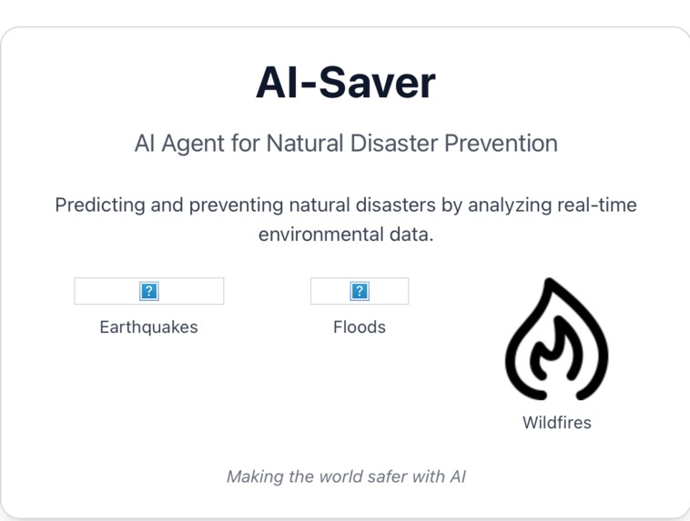 AI-Saver - AI Agent for Natural Disaster Prevention – screenshot 1