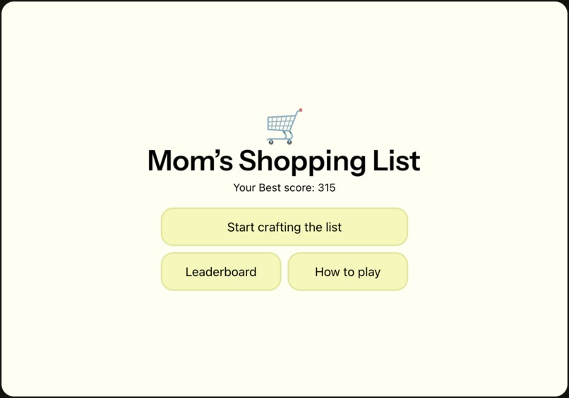 Mom's Shopping List – screenshot 1