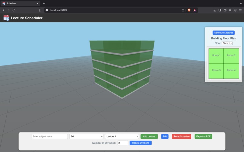 Lecture Scheduler – screenshot 2