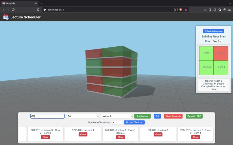 Lecture Scheduler – screenshot 3