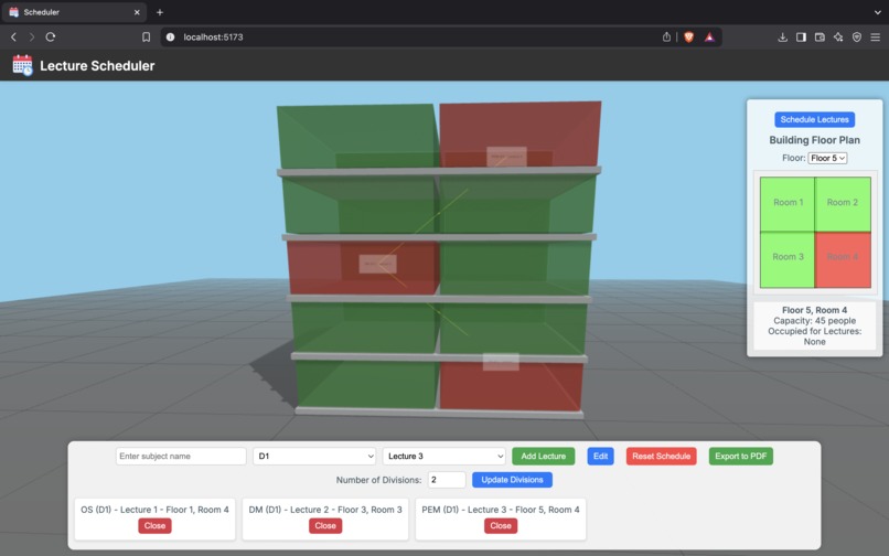 Lecture Scheduler – screenshot 4