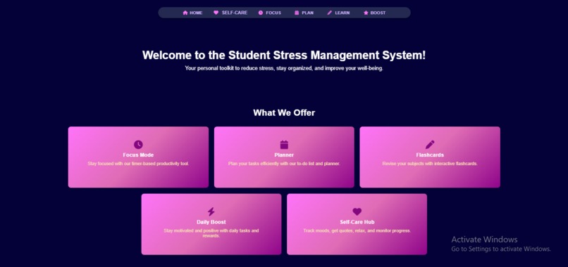 STRESS MANAGEMENT SYTEM – screenshot 2